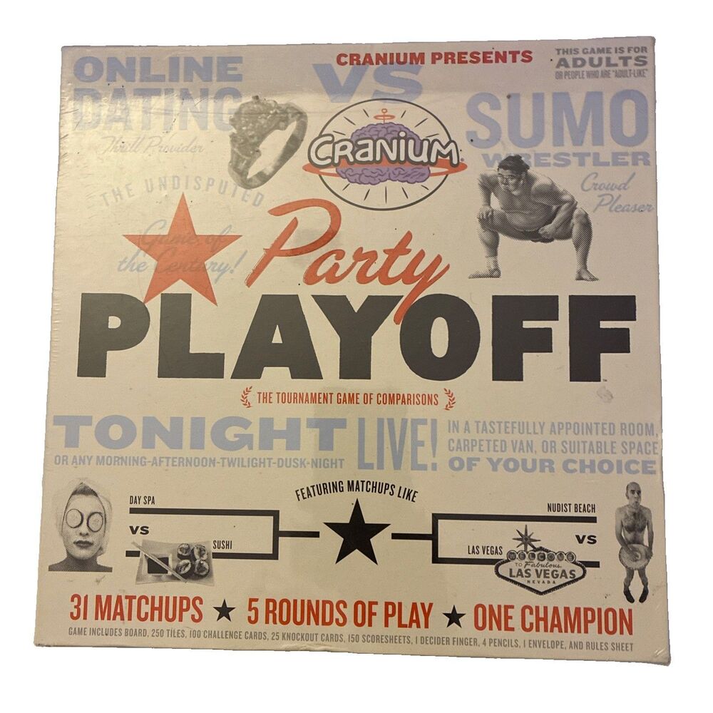 Cranium Party Playoff The Tournament Game Of Comparisons Game Night Fun New Seal